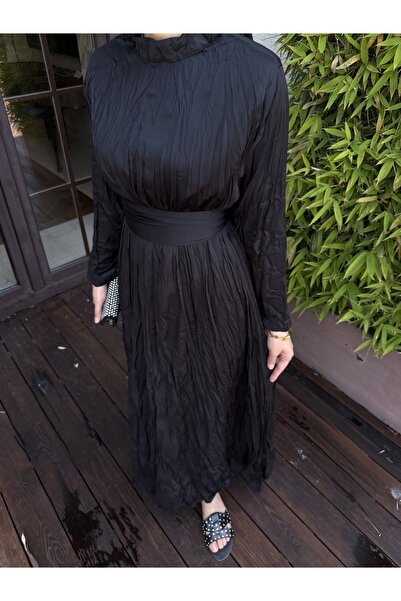 Melike Tatar İpek Saten Crash Elbise 32-3561