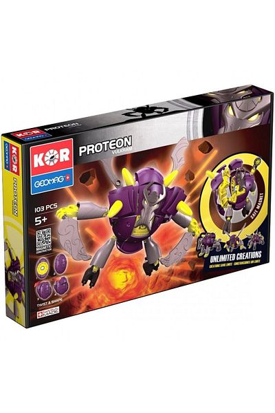 GEOMAG Proteon Vulkram – Magnetic Construction Set – 103 Pieces