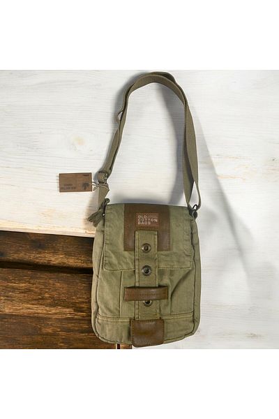Old Cotton Vintage Small Casual Unisex Daily Crossbody Messenger Bag S Size 20X24Cm