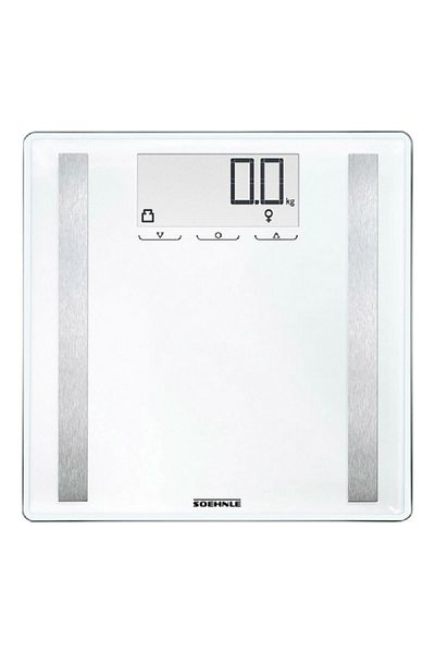 SOEHNLE Sensor Body Digital Square Shaped Non-Slip Bathroom Scale White 180kg