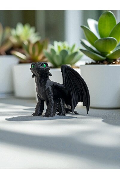 3D Dükkanı Dişsiz - Toothless - Ejderhanı Nasıl Eğitirsin Figürü