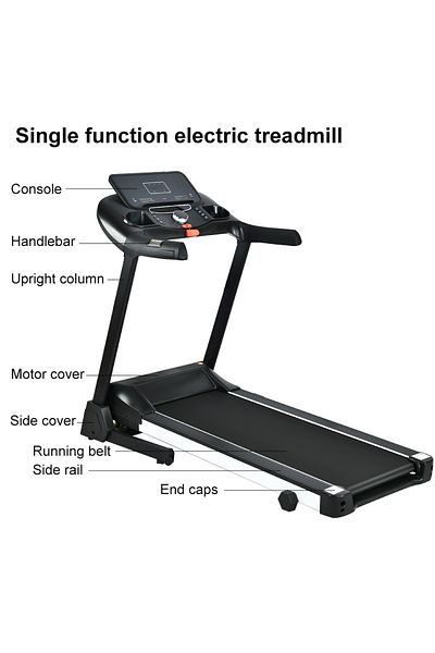 lijiujia 4 HP treadmill, 140 kg capacity, running area 46*122, speed 0.8-16 km, 3 manual incline levels 610
