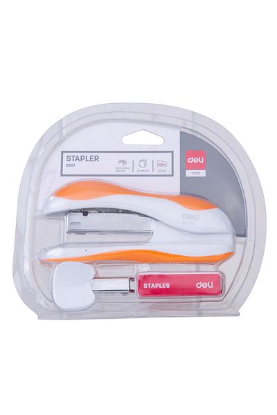 Deli Deli E0357 Stapler Set, 25 Sheets, 24/6 & 26/6 Staples– Ideal for Office & School