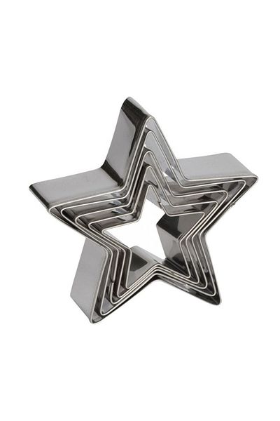 BV Set of 5 star-shaped cookie cutters, 9 cm, 511COF