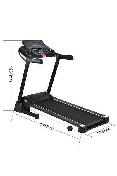 lijiujia 4 HP treadmill, 140 kg capacity, running area 46*122, speed 0.8-16 km, 3 manual incline levels 610