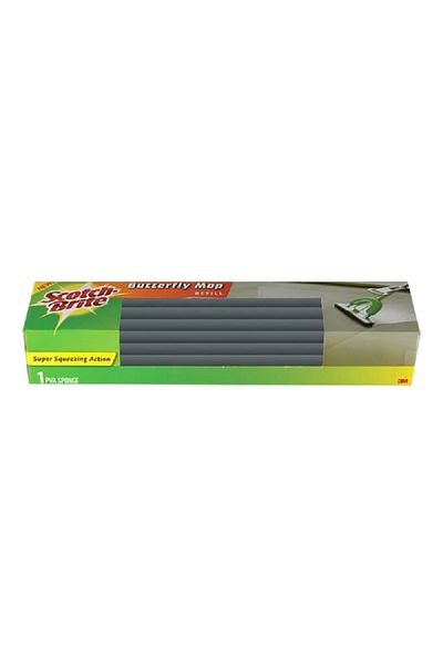 Scotch Brite Durable Super Squeezing Action Butterfly Mop Starter Kit with Handle and Refill Grey