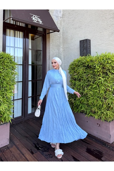 Melike Tatar Шовковий сатеневий сукня 32-3561