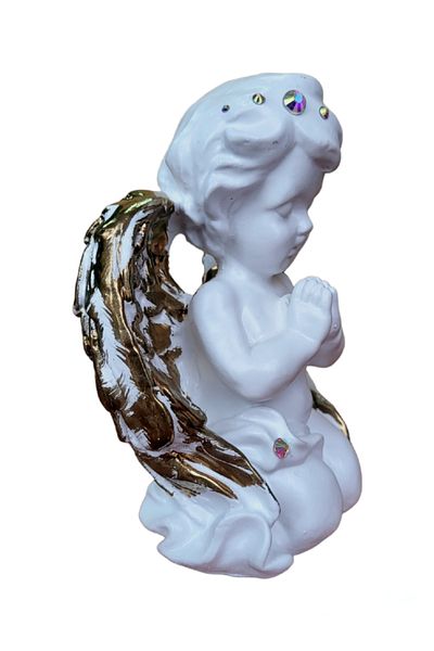 BV Decorative statuette, Angel, White, 16 cm, DVAN0619-3G