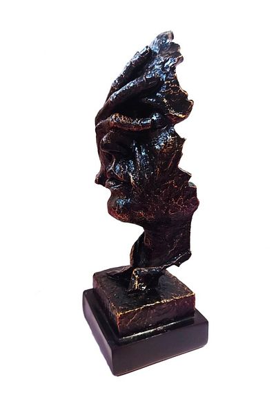 BV Decorative mask statuette, I can't see, Black, 33 cm, HC302X