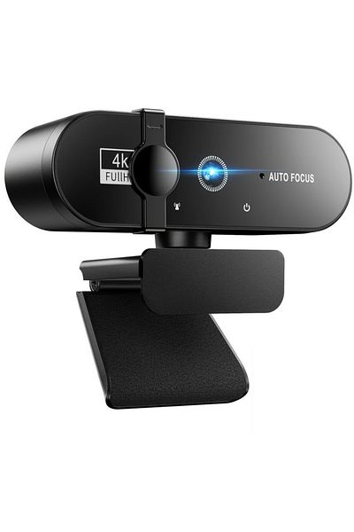 TEQRO TEQRO™ 4K Webcam, Autofocus, Antishake, Dual Microphone, 360°, USB, Gaming, Streaming, Conferencing