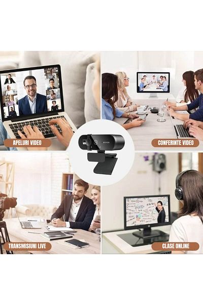 TEQRO TEQRO™ 4K Webcam, Autofocus, Antishake, Dual Microphone, 360°, USB, Gaming, Streaming, Conferencing