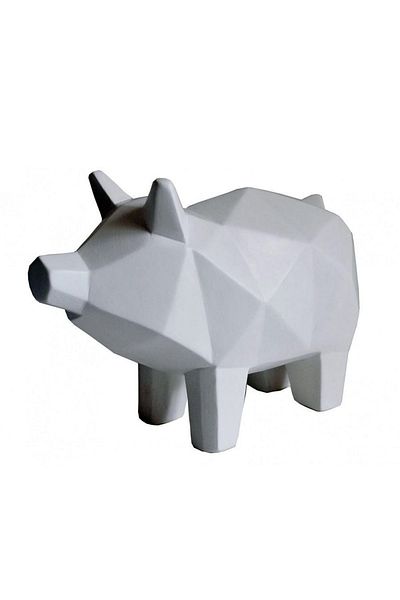 BV Decorative statuette, Piglet, White, 30 cm, DVLG008A