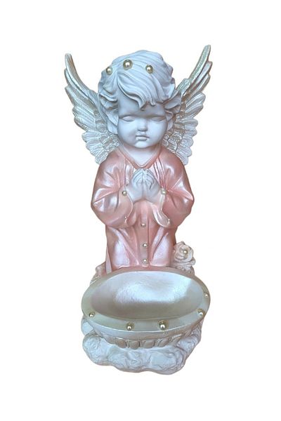BV Decorative statuette, Angel, Pink, 35 cm, DVAN0028-2G