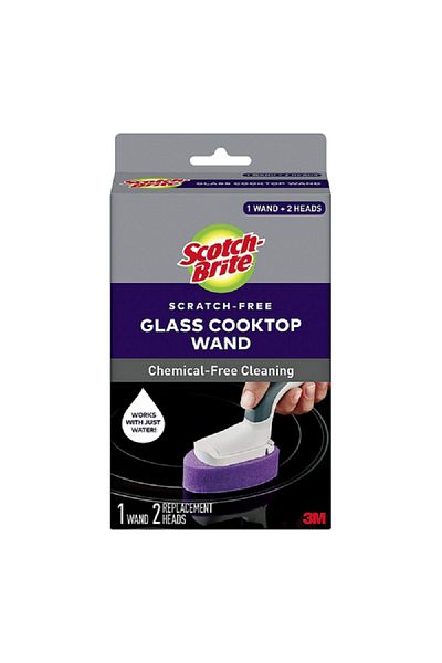 Scotch Brite 3-Piece Glass Cooktop Wand with Refill Heads Purple and White