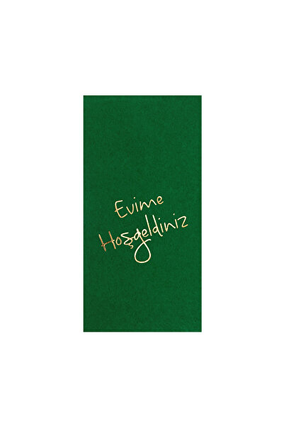 Story رقائق ذهبية مقاس 33 × 33 سم مرحبًا بكم في منديل ورق ملون باللون الأخضر ...