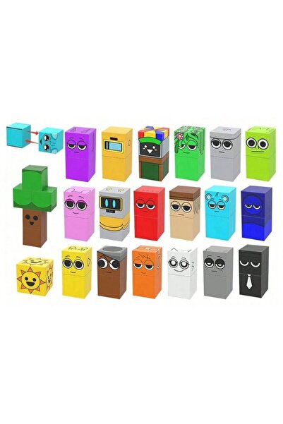 victiny Magnetic Construction Blocks Game 20 Sprunki Figurines VICTINY® 42 Multicolor Magnetic Cubes