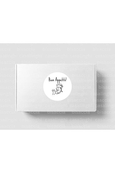 CASALINGHI Buon Appetito Sticker in Italian Language Buon Appetito Sticker Cake Coffee Cook 4 cm (90 Pieces)