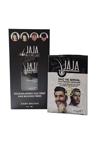 Jaja Fibers Saç Dolgunlaştırıcı Topik 50 Gr KOYU KAHVE (DARK BROWN)+ Jaja Saç...