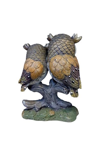 BV Decorative statuette, Owls on a branch, Brown, 20 cm, W8391-1