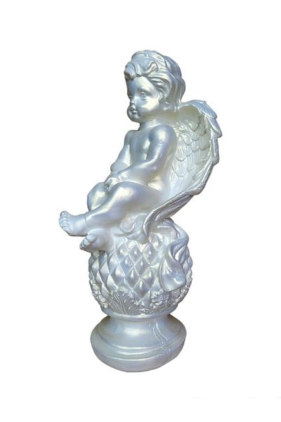 BV Statuetă decorativă, Înger, Argint, 39 cm, DVAN0701G