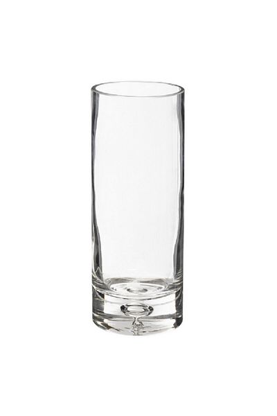 Atmosphera Sleek and Modern Design Cylindrical Glass Vase Clear 23.5cm