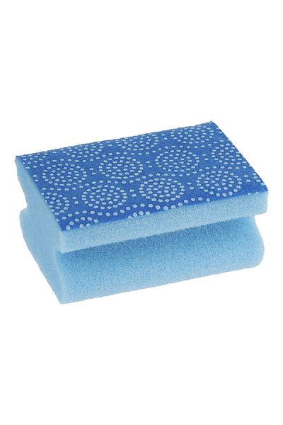 Scotch Brite 2-Piece Fresh Non-Scratch Nail Saver Scrub Sponge - Blue