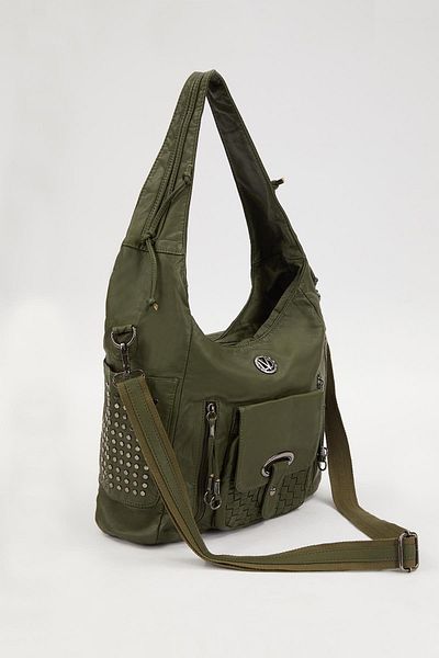Levidor Premium Side Stapled Shoulder Bag Green