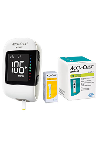 ACCU CHECK نظام أكيو-تشيك الفوري + أكيو-تشيك سوفت كليكس ١٠٠ إبرة + أكيو-تشيك الفوري ٥٠ شريط اختبار