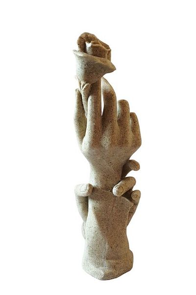 BV Statuetă decorativă, Touch of Love, crem, 28 cm, GXL021