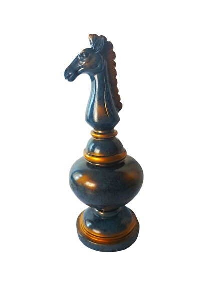 BV Statuetă, piesă de șah, cal, albastru, 30 cm, SR1653-2