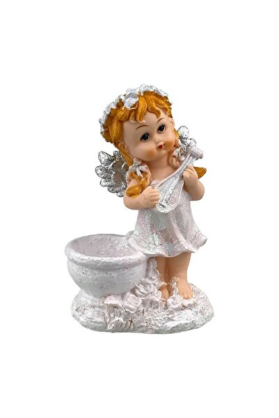 BV Statuetă decorativă, Înger cu instrument muzical, 19 cm, 1777H