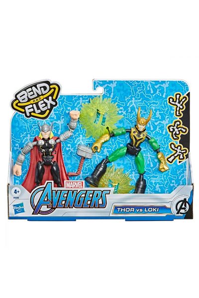 Hasbro Marvel Avengers Bend and Flex Action Figure Set – Thor vs. Loki