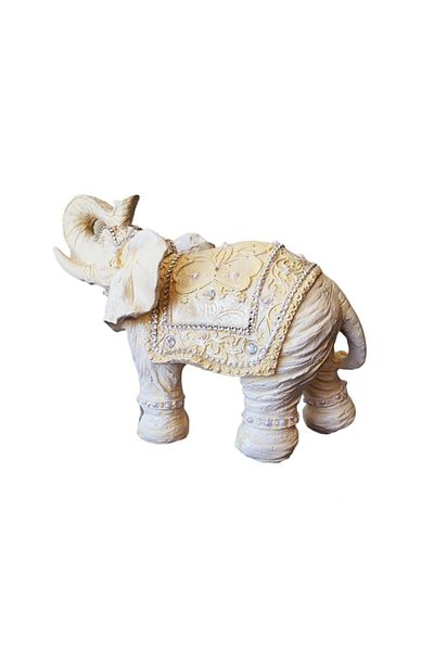 BV Decorative statuette, African Elephant, White, 32 cm, DVSAS069I