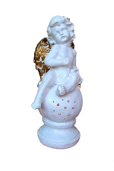 BV Decorative statuette, Angel, White, 43 cm, DVAN0102-3G