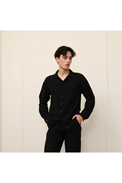 ALANAQA Summer oversized long-sleeved shirt set