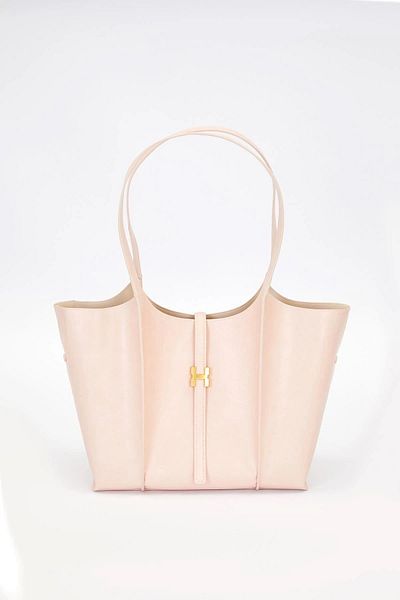 Levidor Premium Strap Lock Detail Large Handbag Cream