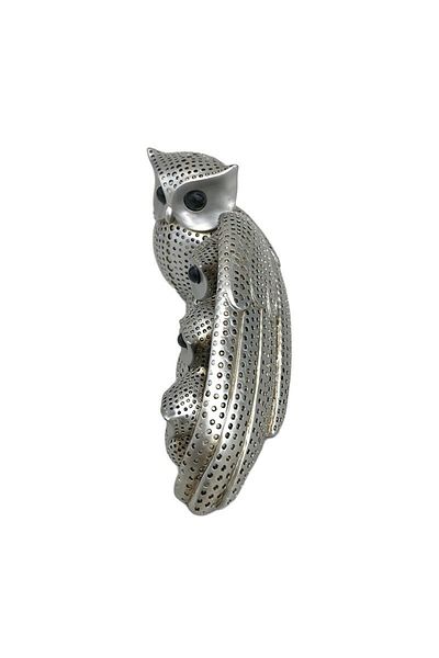BV Statuetă decorativă, Familia Bufnițelor, Argint, 10 cm, 1135H -1