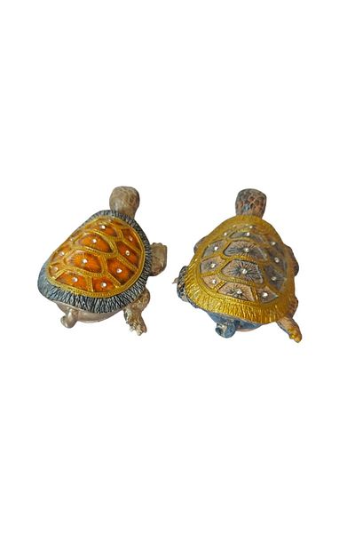 BV Decorative statuette, 2 Frogs, Silver, 10 cm, XD28156