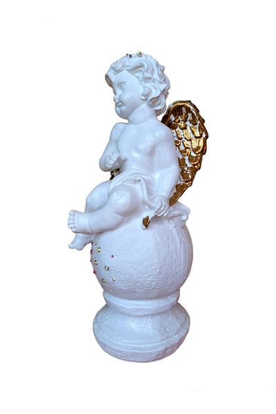 BV Decorative statuette, Angel, White, 43 cm, DVAN0102-3G