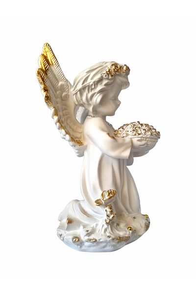 BV Decorative statuette, Angel, White, 34 cm, DV64-4S