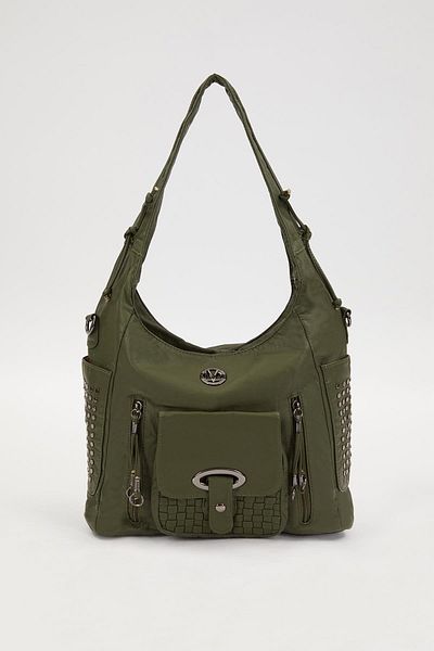 Levidor Premium Side Stapled Shoulder Bag Green