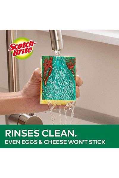Scotch Brite 2-Piece Fresh Heavy Duty Scrub Sponge Yellow and Green