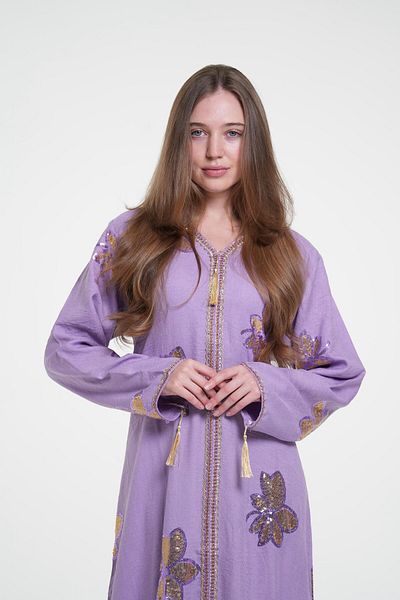 al bent al sharqieh Modern embroidery jalabiya with cap
