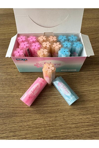 Gıpta şekilli silgi 3 lü set4 bez çanta hediyeli