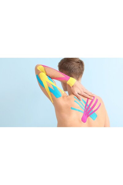 FİZYOPOL Produs Nou: Bandă Kinesio, 5 Metri X 5 Cm, Culoarea Pielii, Kinesio Sport, Bandă pentru Ameliorarea Durerii