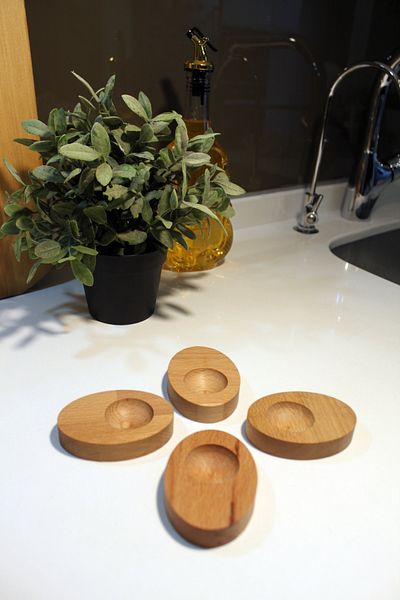 Teknofors Wooden Egg Bowl Tableware Presentation Ellipse (Set of 4)