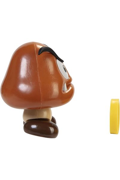Jakks Action Figure 4 Inch Goomba Collectible Toy with Coin Accessory