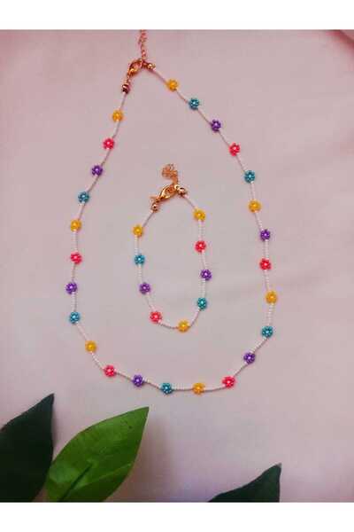 ŞudeNmağazası Daisy Necklace Bracelet Set