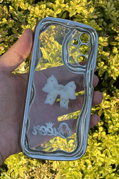 CEPSTOK Samsung Galaxy A05S Kılıf Gümüş Taşlı Darbe Önleyici Silikon Kapak