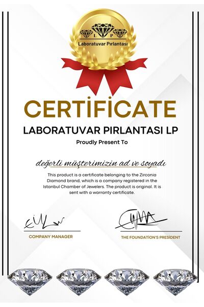 Laboratuvar Pırlantası Lp Işıklı kutuda 0.50 karat tektaş küpe